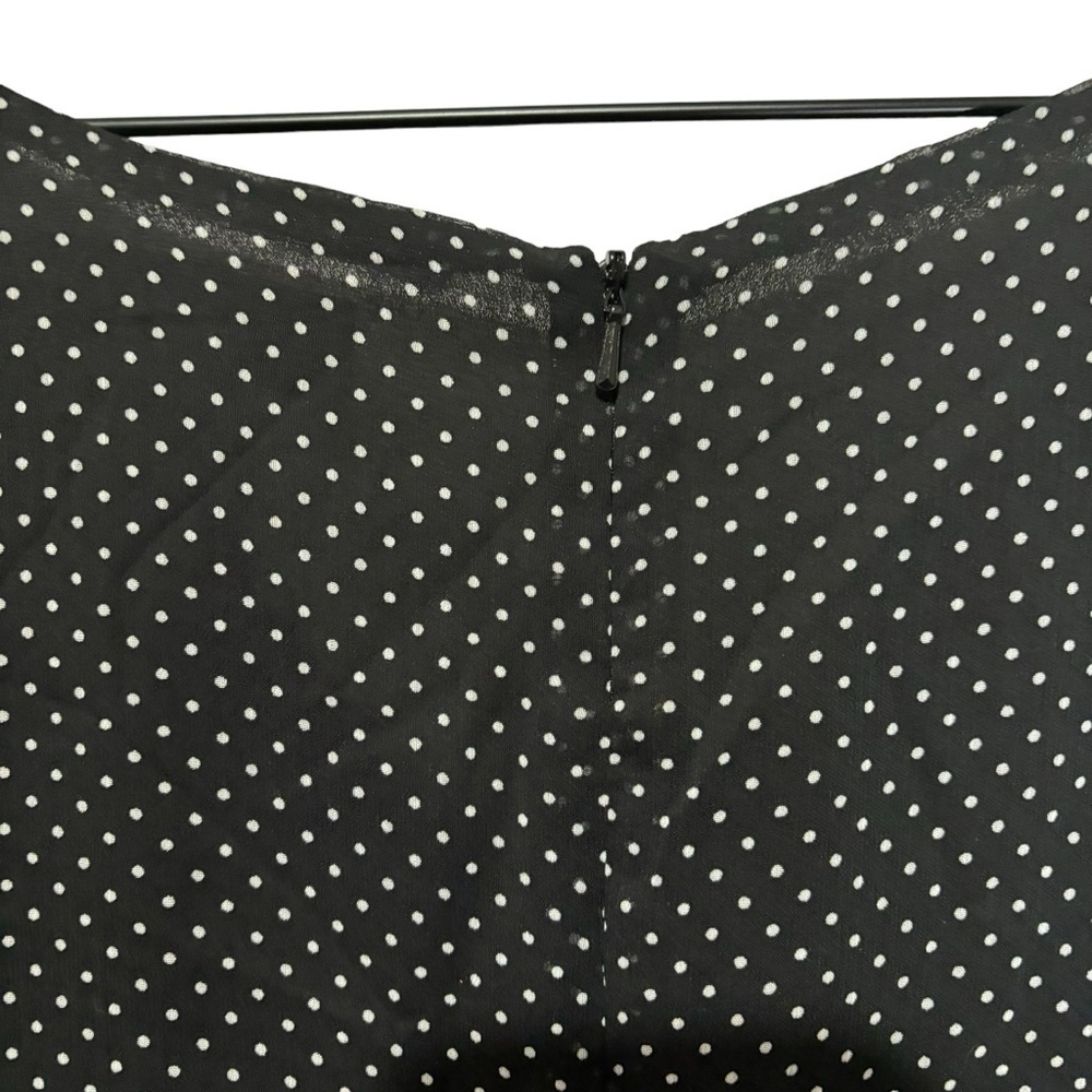 NWT Sag Harbor Blouse Polka Dot Sheer Ruffles V-neck Office Workwear Size 2X - Picture 8 of 14